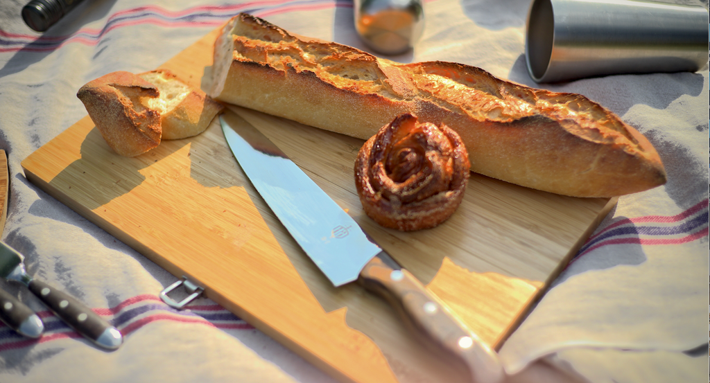 Foldable Cutting Board with a Knife Set